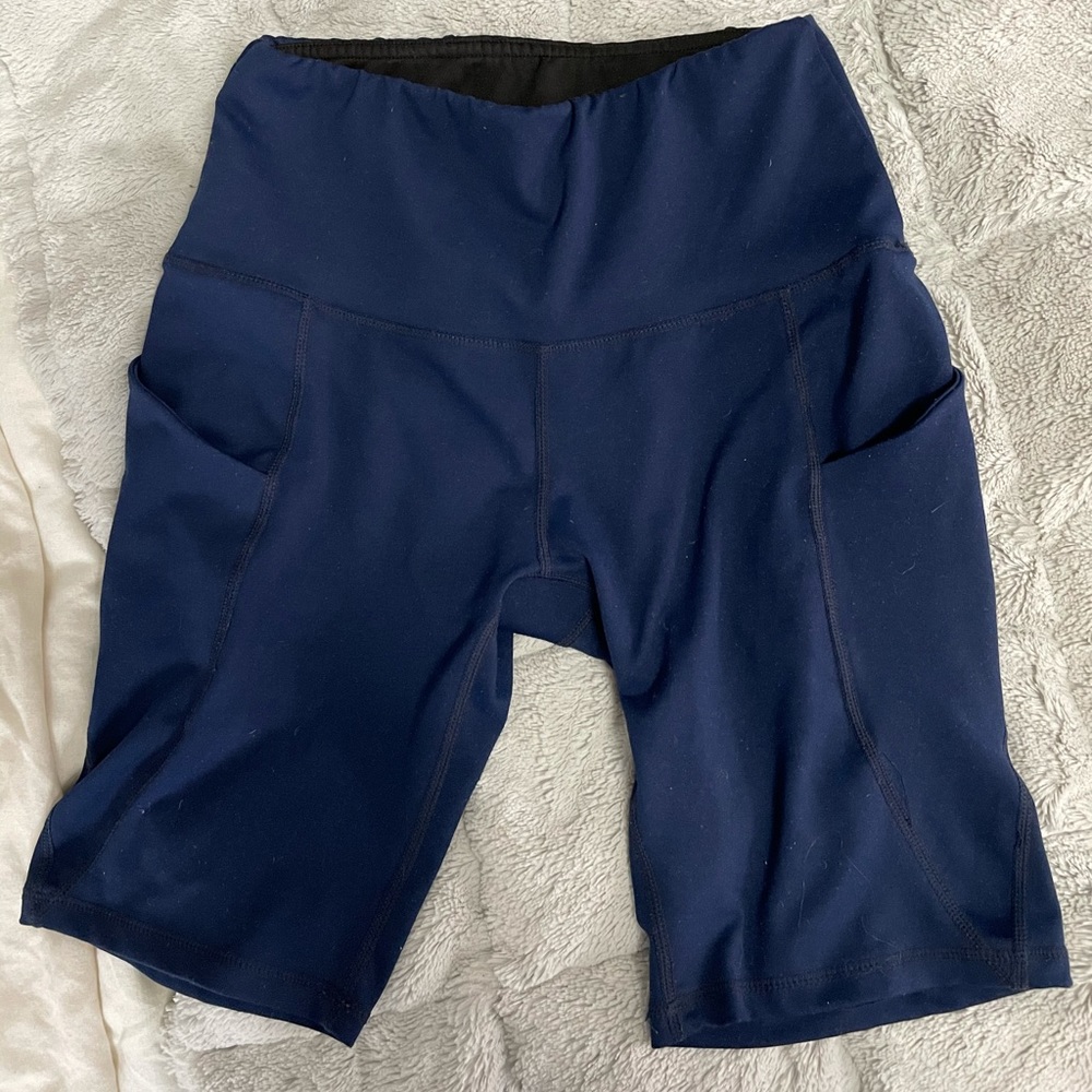 Blue workout shorts